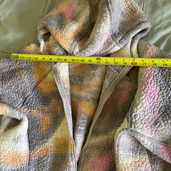 Wild Fable Faux Shearling Full Zip Hoodie Sweatshirt in Mauve/pink Size M/L - Picture 9 of 9